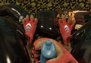 3d absurd_res animal_genitalia animal_penis anthro armwear black_latex blue_penis bondage bondage_gear caged canine_genitalia canine_penis claws clothed clothing cuffs_(clothing) digit_ring digital_media_(artwork) duo erection feet first_person_view foot_fetish foot_focus foot_lick foot_play footstool forniphilia genitals glistening glistening_body gloves handwear hi_res isaacjexo jewelry jex latex latex_armwear latex_clothing latex_gloves latex_handwear latex_legwear latex_skinsuit legwear licking living_footstool lying lying_on_ground male male/male on_back on_ground pawpads paws penile penis reflection restraints rexouium ring rubber_clothing sex_toy skinsuit starfield_(character) starfieldapram straitjacket tight_clothing toe_claws toe_ring toes tongue vibrator wand_vibrator worship