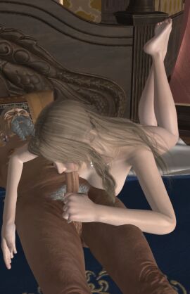 aerith_gainsborough ff7rbudenhagen final_fantasy final_fantasy_vii_remake male old_male oral_sex pubic_hair xnalara