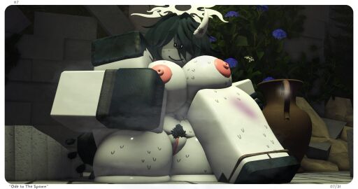 1girls 3d ass breasts female forsaken_(roblox) moonyrr34 nipples pubic_hair pussy roblox roblox_game robloxian rule_63 tagme thighs two_time