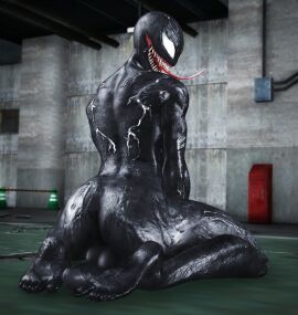 1futa 3d ass back back_view backsack balls ballsack barefoot detailed_background feet female fortnite futa_only futanari intersex jenbitch kneeling kneeling_female marvel marvel_comics muscular muscular_futa on_knees open_mouth penis prehensile_tongue sharp_teeth sharp_toenails she-venom soles solo_futa symbiote teeth testicles toes tongue tongue_out white_eyes