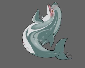 animal_genitalia animal_pussy anus benji_(artist) blowhole blush cetacean cetacean_genitalia cetacean_pussy dolphin female feral genital_slit genitals grey_background hi_res male male_(lore) mammal marine open_mouth orange_eyes pink_anus pussy simple_background solo toothed_whale