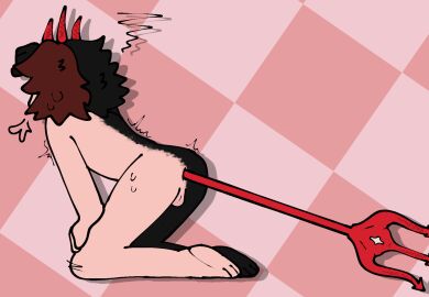 1boy balls balls_behind_legs balls_between_legs balls_between_thighs bent_over black_hair chonny's_charming_chaos_compendium chonny_jash color colored horn horns horny horny_male incorrect_use_of_trident jashmychonny long_hair male male_focus male_only masturbation on_knees quiver red_hair red_horns riding riding_toy self_pleasure sexual_frustration shadow shivering shoulder_length_hair sigh soul_jash sweat testicles the_soul_(chonny_jash) toony trident two-tone_body two-tone_hair