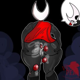 2025 alternate_version_at_source alternate_version_available anus female female_only hollow_knight hollow_knight:_silksong hornet_(hollow_knight) object_in_ass pussy tagme textless textless_version vespervixen