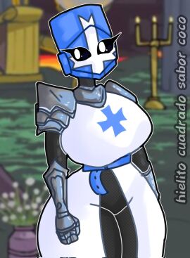 armor blue_knight castle_crashers clothing female genderswap genderswap_(mtf) hielera_jones knight medieval newgrounds rule_63 solo tagme