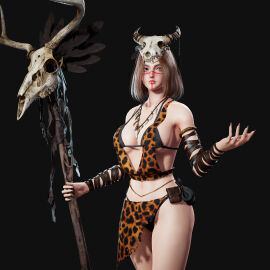 1girls 3d 3d_(artwork) 3d_model 3d_render big_breasts bone_necklace breasts digital_media digital_media_(artwork) face_markings facepaint facial_markings female fit fit_female human human_shaman idafaber light-skinned_female light_skin light_skinned_female markings pagan paganism primal seer sexy sexy_body shaman shamaness skull staff tribal tribal_female tribal_markings tribal_paint tribal_spellcaster unity_(engine) unreal_engine witch