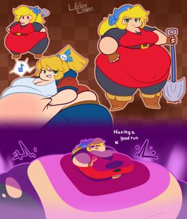 1girls bbw blob cadence_(crypt_of_the_necrodancer) crypt_of_the_necrodancer fat female lifelinelemons obese obese_female overweight overweight_female shovel squishypsycho ssbbw weight_gain