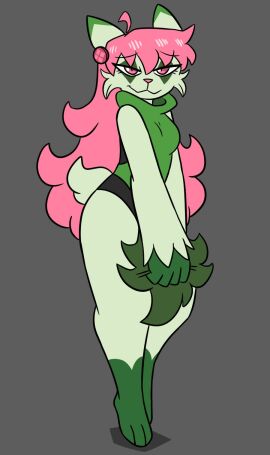 big_breasts breasts female floragato furry nerdyreindeer pokemon pokemon_(species) tagme thick_thighs wide_hips