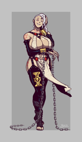 1girls belt belts big_breasts blazbaros bondage branding_mark breasts breasts_bigger_than_head calm chains chaos_(warhammer) corrupted corruption daemonhost exposed_breasts female female_only fingerless_gloves garter_straps gloves hand_on_cheek hand_on_face hand_on_head inquisition inquisition_(warhammer_40k) latex loincloth long_gloves long_hair no_pupils paper parchment practically_nude prisoner purity_seal resting_head restrained restraints scar_on_face scars scars_on_face shackles slave smiling solo solo_female solo_focus symbol symbols tattoo tattoos thick_thighs thighhighs warhammer_(franchise) warhammer_40k wavy_hair white_eyes white_hair wide_hips