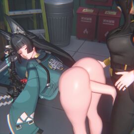 1futa 3d animated deskt3d futanari hoshimi_miyabi sarah_(zenless_zone_zero) tagme video zenless_zone_zero