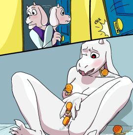 1girls big_breasts breasts comic completely_nude female furry goat masturbation milf nude pussy pussy_spreading smutty_cabinet snail solo_female toriel undertale wet_pussy zoophilia
