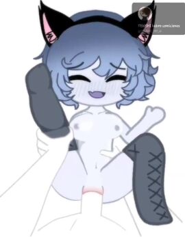 1boy 1girls 2d :3 animated blue_body cat_ears chibi cute female gacha gacha_club gacha_life hetero implied_creampie implied_cum_inside lucynsfw01 male missionary_position mp4 no_sound penetration penis penis_in_pussy pov pussy shorter_than_30_seconds tenshi_x_g tenshi_xd_g vaginal_penetration vertical_video video