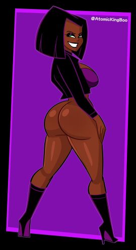 1girls ass atomickingboo big_ass big_breasts big_butt boots breasts brown-skinned_female brown_body brown_skin bust busty curvaceous curvy curvy_figure dark-skinned_female dark_hair dark_skin digital_drawing_(artwork) digital_media_(artwork) female female_focus green_eyes high_heel_boots high_heels hips hourglass_figure huge_ass huge_breasts human kassandra_(atomickingboo) kassandra_cruz large_ass large_breasts legs lips mature mature_female oc original original_character purple_hair purple_lips short_hair the_besties_(atomickingboo) thick thick_hips thick_legs thick_thighs thighs voluptuous voluptuous_female waist wide_hips