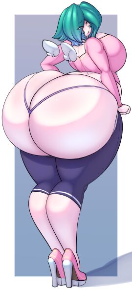 1girls ass ass_cleavage ass_crack breasts butt_crack enormous_ass female hyper hyper_ass hyper_breasts imcoffeecakes looking_back solo_female tagme