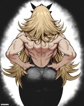 1girls absurd_res ass ass_focus back back_muscles back_view barghest_(gawain)_(fate) big_ass big_breasts big_butt black_dress blonde blonde_hair breasts clothed clothing dress fate/grand_order fate_(series) female hi_res large_breasts long_hair muscles muscular muscular_arms muscular_back muscular_female seducing seductive seductive_pose skimpy skimpy_clothes solo speedl00ver tagme watermark