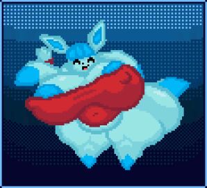 2d animated ass bad_anatomy big_ass big_breasts big_butt breasts curvaceous curvy curvy_body curvy_female curvy_figure eeveelution female female_only glaceon happy hyper hyper_ass hyper_breasts nintendo pixel_animation pixel_art pokemon pokemon_(species) solo the_inclined_trunk thick_ass thick_thighs thighs voluptuous voluptuous_female