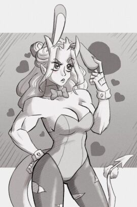 1girls breasts bunnysuit clothing female long_hair muscular muscular_female princess_(slay_the_princess) slay_the_princess spread_legs the_adversary_(slay_the_princess) wwwjam