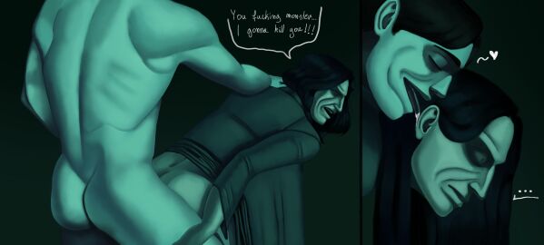 forced_anal forced_sex gay gay_sex homosexual human intruder_(no i'm_not_a_human) licking_ear monster no i'm_not_a_human raped_by_monster sexual_abuse sexual_assault vigilante_(no i'm_not_a_human)
