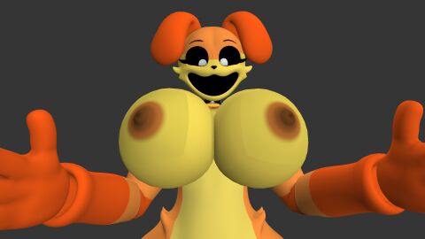 1girls 3d 3d_(artwork) anthro anthro_on_anthro anthro_only big_breasts breasts canine critters_(poppy_playtime) dogday_(nightbotgrey) dogday_(poppy_playtime) female furry furry_ears furry_only no_humans nude nude_female poppy_playtime poppy_playtime_(chapter_3) seductive seductive_look seductive_smile sex smiling_critters solo surprised tagme