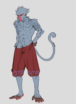 abs athletic athletic_male bottomwear bulge clothing crotch_tuft epic_games fortnite furgonomics furry-specific_piercing grey_body haplorhine hi_res japanese_macaque kozaru_(fortnite) loosha_mon macaque male mammal monkey old_world_monkey piercing prehensile_tail primate red_body red_skin shorts solo tail tail_piercing tattoo tuft wardrobe_malfunction