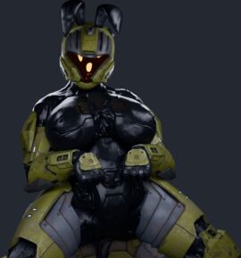 3d 3d_(artwork) armor armored_female bunny_ears bunnysuit female female_spartan_(halo) halo halo_(game) halo_(series) inverted_nipples no_nude no_nudity silent_sfm spartan_(halo)