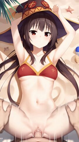 ai_assisted ai_generated animated gif konosuba megumin missionary_position no_sound pov