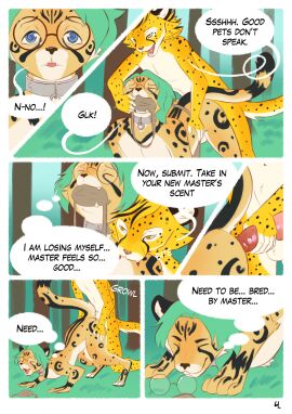 anal anal_sex animal_genitalia animal_penis anthro anthro_on_anthro anthro_on_feral anthro_penetrating anthro_penetrating_feral balls biped bite bite_mark cheek_tuft cheetah closed_eyes clothing collar comic command control_collar dialogue digital_drawing_(artwork) digital_media_(artwork) dirty_talk discarded_clothing doggy_style dominant dominant_anthro dominant_male duo eaglethecheetah english_text erection eyewear facial_tuft fangs felid feline feline_genitalia feline_penis felix_(roadd) feral feral_penetrated feral_transformation forced_anal forest from_behind_position fur gag gagged genitals glasses grass growling hi_res hypnotic_eyes kneeling male male/male male_penetrated male_penetrating male_penetrating_male mammal markings mind_control nature nave navel nude open_mouth outside outside_sex penetration penile_spines penis plant quadruped sex sheath slim small_waist speech_bubble spots spotted_body spotted_fur submissive submissive_feral tan_body tan_fur teeth text thought_bubble transformation tree tuft undressing_another vorpale white_body white_fur zoophilia