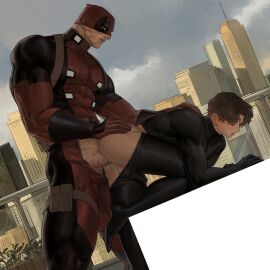 deadpool gay lkikai male male/male male_only marvel marvel_comics peter_parker spider-man spider-man_(series) wade_wilson