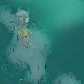 anthro betta_fish breasts curvy_body curvy_female female fins long_hair oc original_character oyster pearl_tears pressure_(roblox) pressure_oc sea_angel see-through underwater