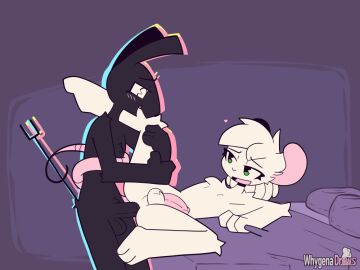 2boys anal anal_sex animated anthro ass balls bed blush cay_(toxoglossa) femboy fur furry gay gif male male/male male_only mouse nude open_mouth penis pillow reggie_(whygena) rodent sex teeth tongue whygena yaoi