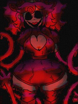 1girls ass big_ass big_breasts breasts female horror nightmare_waifu noodle_arms psych0nutz skullvert stretching_arms thick_thighs veronica_(lemonadepikachu) wide_hips