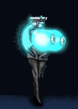 blue_breasts blue_nipples breasts brown_cameraman camera_head camera_woman camerawoman_(skibidi_toilet) ch4d_(skibidi_toilet) ch4d_cameraman_(skibidi_toilet) danionebyall53_(artist) female glowing_breasts huge_breasts skibidi_toilet tits_bigger_than_head