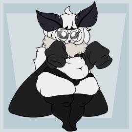 1boy bulge femboy feminine_male male male_only moth panties penis shortstack shortstack_femboy small_penis solo solo_male teapot_(body_type) thick_thighs thighhighs willow_(willowmoff) willowmoff