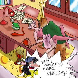 angelina_ballerina ass dancer desk funny geronimo_stilton geronimo_stilton_(series) meme missionary missionary_position missionary_sex office open_mouth pandora_woz text tutu workplace workplace_sex