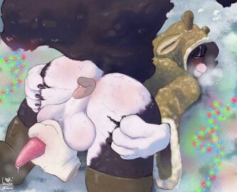 ambiguous_gender anal animal_genitalia animal_penis animated anthro anus ass balls black_body black_fur black_hair christmas clothing duo felid feline_genitalia feline_penis femboy fur garlands genitals hair handjob holidays legwear licking limbs lying male male/ambiguous male_focus mammal multicolored_body multicolored_fur new_year oral paws penile penis reindeer_costume rimming rockyhorns sex snow solo_focus stockings tail tongue victor(gudmur) white_body white_fur winter