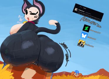 1girls 2025 absurd_res anthro areola ass being_watched big_ass big_butt black_eyes bluesky_logo bodily_fluids bottomwear brawl_stars breasts bubble_butt butt clothing curvaceous day deviantart deviantart_logo domestic_cat duo el_primo_(brawl_stars) english_text eyebrows eyelashes fat_ass fat_butt felid feline felis female female_focus female_only genderswap genderswap_(mtf) genitals grey_text hi_res huge_ass huge_butt human kit_(brawl_stars) looking_at_another male mammal motion_lines mtf_crossgender newgrounds_logo nipples nude one_eye_closed outside pants pussy rear_view rule_63 shadow sitting sky solo solo_female solo_focus sound_effects sparkles sparkling_eyes starstar000 supercell_(company) sweat sweatdrop tail text thick_ass thick_butt voluptuous voluptuous_body voluptuous_female white_text
