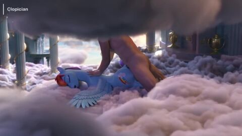1boy 1girls 3d 3d_animation blue_skin clopician cum cum_in_pussy cum_inside dumptruck_ass fat_ass feral friendship_is_magic interspecies looking_back my_little_pony pony prone_bone purple_eyes rainbow_dash_(mlp) rainbow_hair sound tagme video