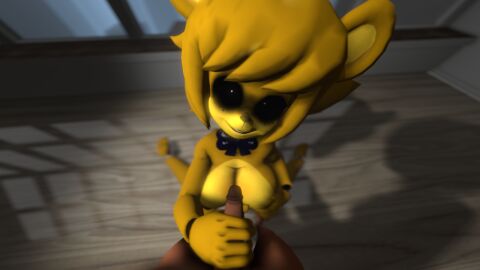 1boy 3d @thepostal1dude cally3d cryptiacurves fap_nights_at_frenni's fazclaire's_nightclub female five_nights_at_freddy's fnaf fredina's_nightclub golden_freddy_(fnaf) golden_fredina_(cally3d) handjob looking_at_viewer male naked pov sfm straight type_0 type_0_(cryptiacurves)