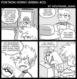 anime anime_style blue_(pokemon) comic dilf female green_(pokemon) humor leaf_(pokemon) male manga pokeharlot pokemon pokemon_horny_green professor_oak wolfgang_bang wolfrad_senpai