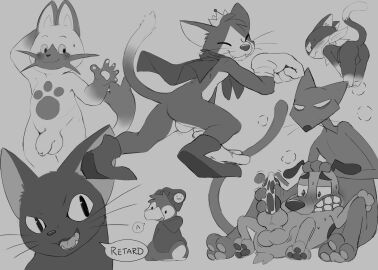 ableist_slur amanojaku animal_genitalia animal_penis anthro ass avian backsack balls ballsack bent_over biped bird blush blush_lines cait_sith_(ff7) canid canine canine_genitalia canine_penis canis cartoon_network courage_the_cowardly_dog courage_the_cowardly_dog_(character) dialogue dipstick_tail domestic_cat domestic_dog english_text erection fangs felid feline felis final_fantasy final_fantasy_vii fingers flaccid foreskin gakkou_no_kaidan gay genitals greyscale handjob hi_res humanoid_genitalia humanoid_penis interspecies katz_(courage_the_cowardly_dog) knot_in_sheath male male/male mammal markings miau monochrome morgana_(persona) navirou pawpads penguin penile penis persona persona_5 raised_tail sex sheath smile speech_bubble tail tail_markings teeth text uncircumcised unretracted_foreskin whiskers