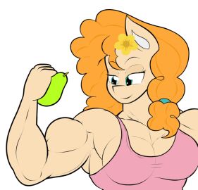 animated anthro flexing furry muscular_female my_little_pony tagme