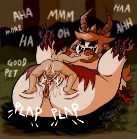 1boy 1girls anus ass barely_clothed big_ass big_breasts big_butt bigger_female breast_sucking breasts breasts_out coronation_day_(creepypasta) creepypasta crown demon demon_horns earrings empty_eyes entity female female_penetrated forest forest_background funkinthingsup hands_on_nipples height_difference horns house_of_horrorbrews huge_ass huge_breasts huge_butt huge_nipples legs_up long_hair male male/female male_penetrating male_penetrating_female mario_(series) mostly_nude nightmare_waifu nipples no_eyes open_mouth peach.exe penetration penis penis_in_pussy possessed princess princess_peach princess_peach_(coronation_day) pussy ripped_arms ripped_legs royalty size_difference smaller_male smile smiling sucking_nipples super_mario_world tall_female taller_female torn_clothes vaginal_penetration vaginal_sex