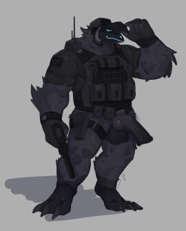 1boy absurd_res alphi_(nightbirby) animal_genitalia animal_penis anthro avian balls bara beak bird black_body bulletproof_vest casual clothed clothing corvid corvus_(genus) crow digital_media_(artwork) equine_genitalia equine_penis erection feathers fingerless_gloves firearm fofffolfy fur genitals gloves gun hair handgun handwear hat headgear headset_microphone headwear hi_res holding_gun holding_object holding_ranged_weapon holding_weapon hybrid hybrid_genitalia hybrid_penis knot knotted_equine_penis looking_at_viewer machine male male_only military_clothing nude oscine passerine penis pistol pistol_holster protogen ranged_weapon screen screen_face simple_background solo suppressor topwear uniform weapon yaoi