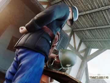 anal anal_sex army ass blowjob cum cum_in_ass cum_in_mouth cumshot exhibitionism gay gay_male gay_sex handsfree_ejaculation male medal_of_honor_airborne military oral oral_sex outdoors soldier soldiers spitroast threesome tommys_eagle_hq uniform ww2