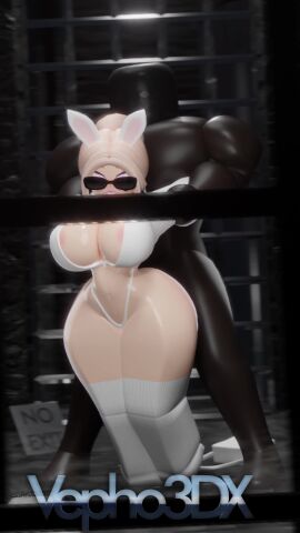 1boy 1girls animated ass blonde_hair cleavage dark-skinned_male fucked_from_behind hips_wider_than_shoulders interracial large_breasts light-skinned_female queen_of_spades roblox robloxian rothot_(vepho3dx) skimpy skimpy_clothes snowbunny sound standing sunglasses tagme thick_thighs thong vepho3dx video white_clothing white_legwear wide_hips