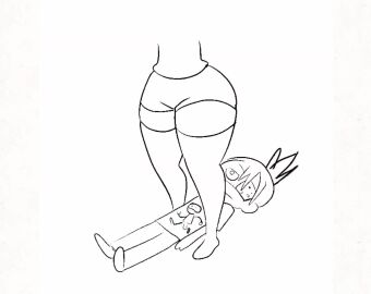 2d_animation animated big_breasts big_butt facesitting female larger_female_smaller_male male tagme thick_thighs video