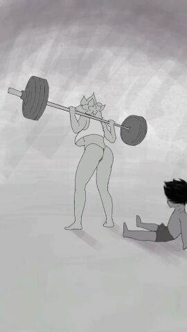 1boy 1girls animated animated_gif anthro anthrofied ass bodily_fluids boner boner_in_pants bouncing_breasts breasts carrying dripping dripping_pussy dumbbell electronic_arts erect_penis erection erection_under_clothes female fit fit_female flora_fauna gafumi_(artist) gif larger_female leaking leaking_pussy lifting_weights male penis plant plant_girl plant_humanoid plantie plants_vs._zombies plants_vs_zombies plants_vs_zombies:_heroes popcap_games pussy pussy_juice pussy_juice_drip pussy_juice_trail smaller_male solar_flare_(pvz) squatting sunflower_(pvz) weightlifting weights wet wet_pussy working_out