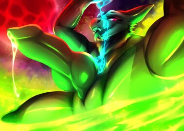 anthro avaliy_conely dragon legs_up male moon mythological_creature mythological_scalie mythology penis scalie sezry_c slit_penis solo