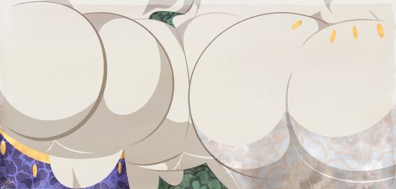 3girls absurd_res artist_signature ass ass_body ass_focus bare_ass bubble_ass bubble_butt close-up female hi_res huge_ass hyper hyper_ass lineless minimalist original partially_clothed point_of_view pov rear_view selaiki sparks_spectrum
