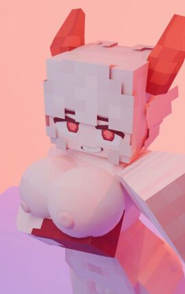 1girls 3d 3d_(artwork) female minecraft mineshield nikiwright tagme