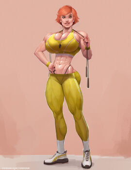 1girls abs acidveronica ass athletic athletic_female bare_midriff big_breasts black_nail_polish black_nails breasts bubble_ass bubble_butt busty cleavage clothed clothed_female clothes clothing coach coach_kelly_(acidveronica) color colored colored_nails crop_top curvaceous curvy curvy_female curvy_figure earrings exercise female female_focus female_only fit fit_female footwear full_body fully_clothed g-string green_eyes gym_uniform hand_on_hip hourglass_figure huge_breasts jewelry jump_rope large_breasts light-skinned_female light_skin medium_hair muscles muscular muscular_female nail_polish navel orange_hair original original_character painted_nails pants red_hair red_head ring round_ass shoes short_hair six_pack socks solo solo_female solo_focus sports_bra standing tagme temogam thin_waist thong toned toned_female voluptuous voluptuous_female wedding_ring whale_tail whistle whistle_around_neck wide_hips workout_clothes zrhap